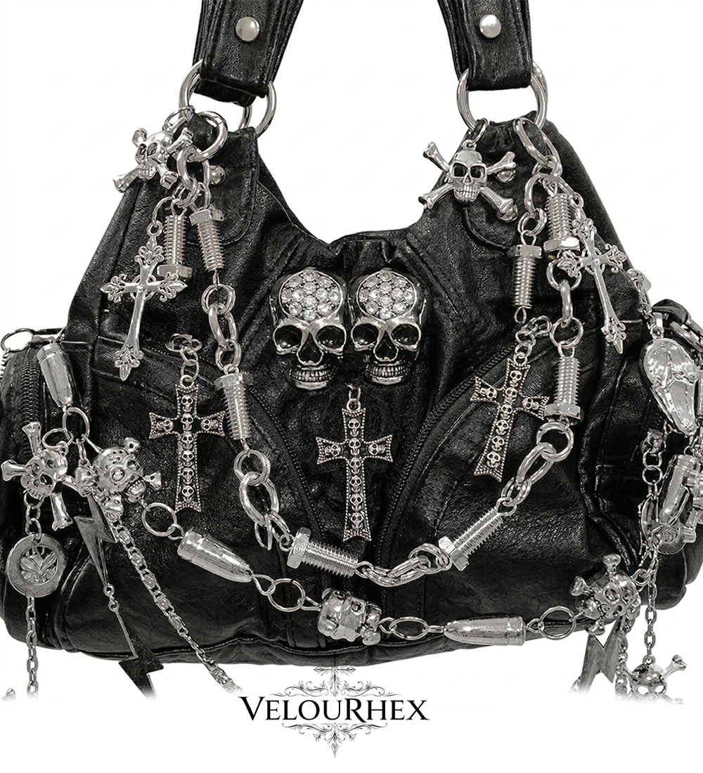 VelourHex™- Leather Goth Bag