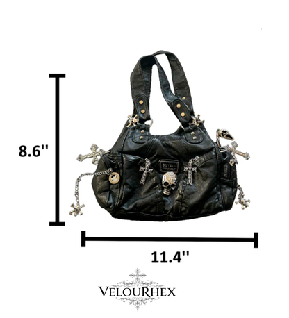 VelourHex™- Leather Goth Bag