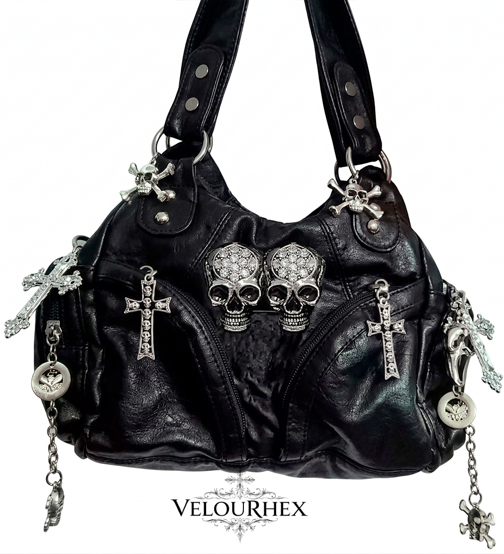 VelourHex™- Leather Goth Bag